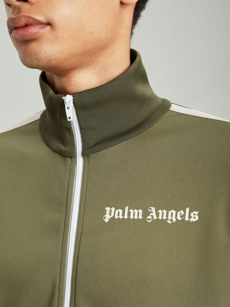 Sudaderas Palm Angels Military Pista Jackets Hombre Blancas | ES-310978