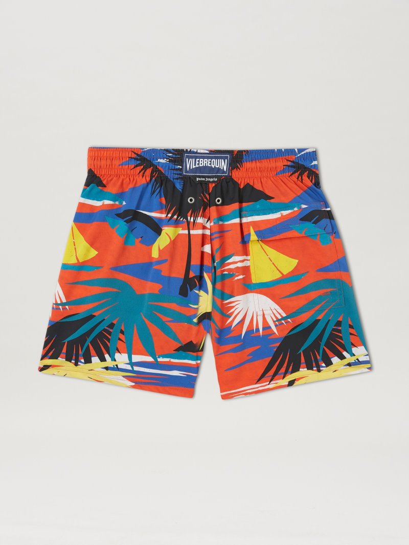 Swim Shorts Palm Angels Paxvilebrequin Hawaiian Swimwear Hombre Rojas Amarillo | ES-487711