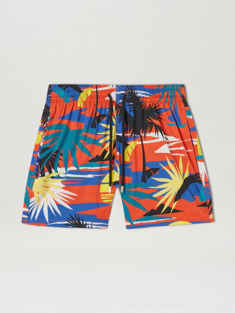 Swim Shorts Palm Angels Paxvilebrequin Hawaiian Swimwear Hombre Rojas Amarillo | ES-487711