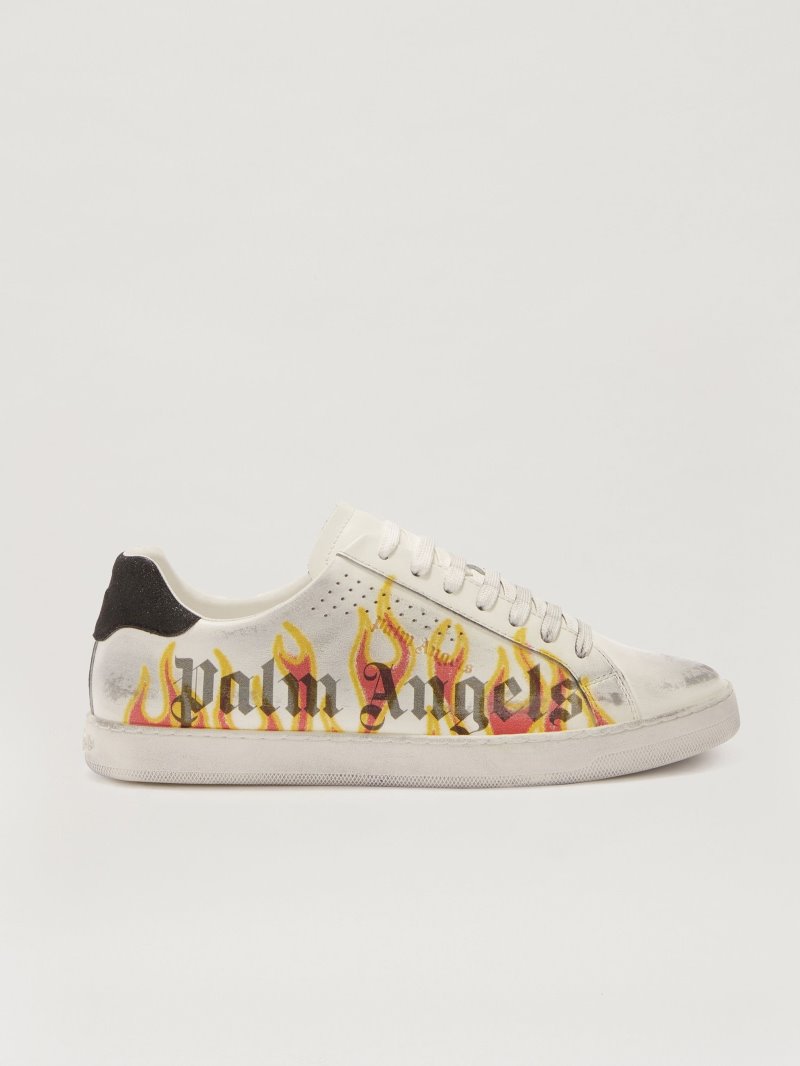 Zapatillas Palm Angels Bajas Palm One Sprayprint Hombre Blancas Amarillo | ES-555586