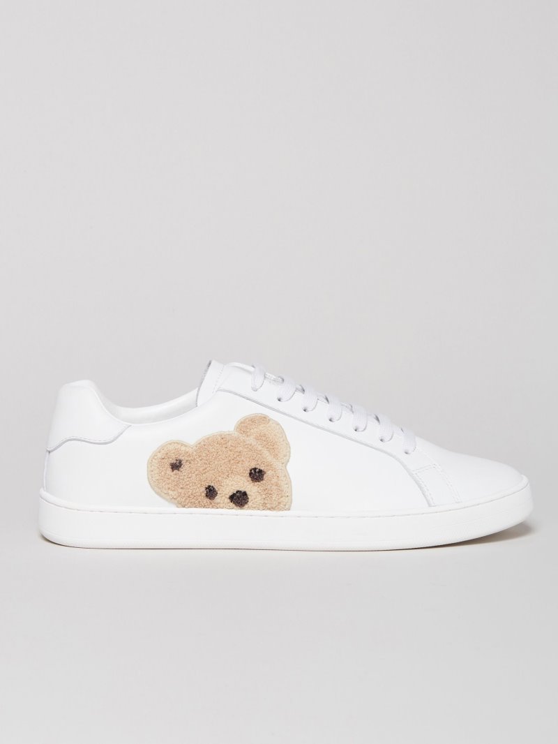 Zapatillas Palm Angels Bajas Teddy Bear Tenis Sneakers Hombre Blancas Marrones | ES-463387