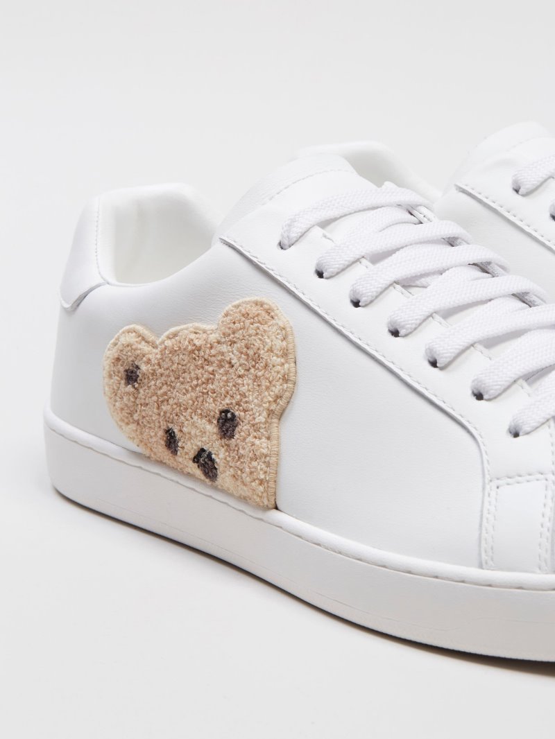 Zapatillas Palm Angels Bajas Teddy Bear Tenis Sneakers Hombre Blancas Marrones | ES-463387