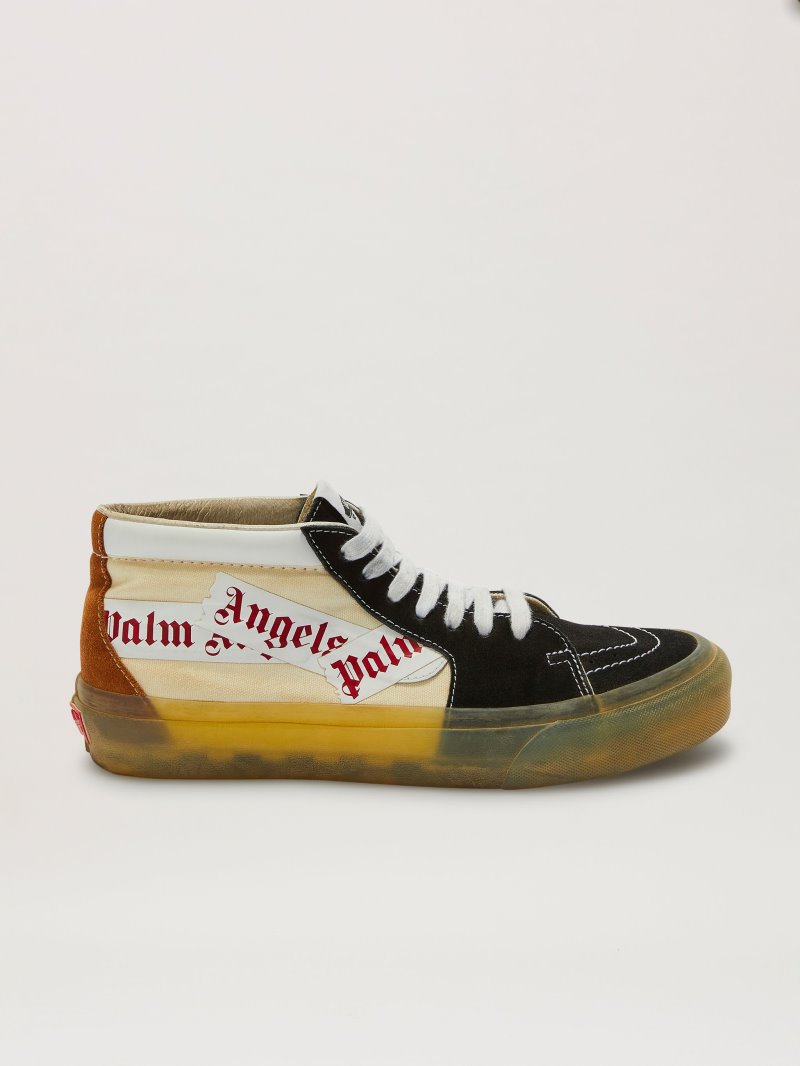 Zapatillas Palm Angels Paxvault By Vans Sk8-mid Vlt Hombre Negras Beige | ES-032942