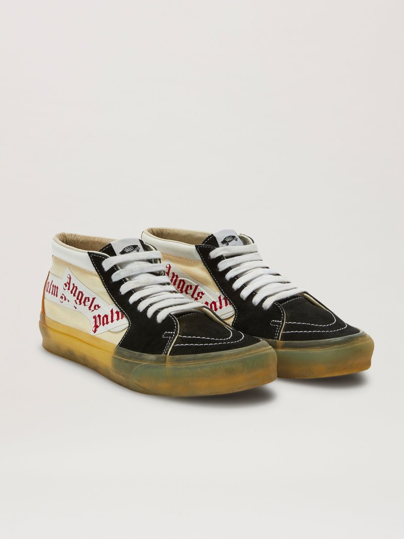 Zapatillas Palm Angels Paxvault By Vans Sk8-mid Vlt Hombre Negras Beige | ES-032942