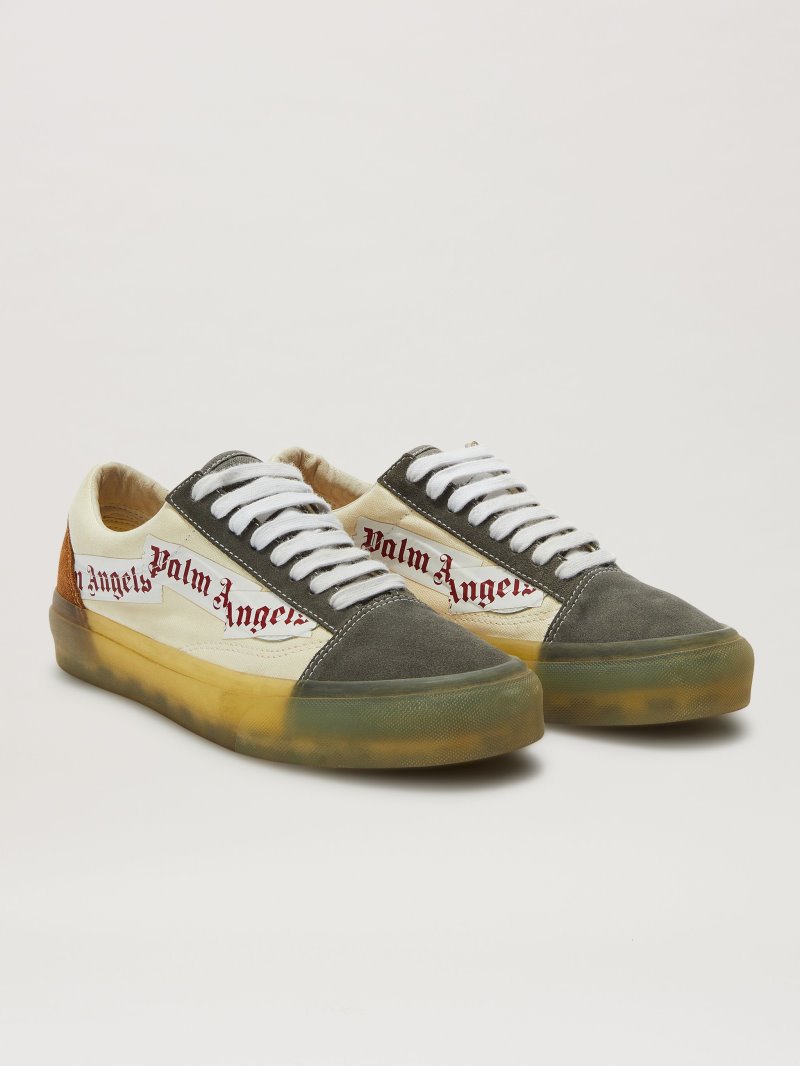 Zapatillas Palm Angels Paxvault By Vans Old Skool Vlt Hombre Gris Blancas | ES-189360