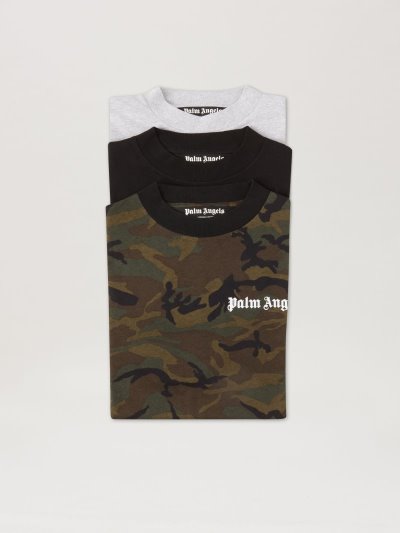 Camiseta Palm Angels Camo Tripack Classic Tee Hombre Multicolor | ES-521291