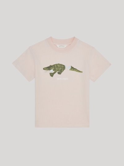 Camiseta Palm Angels Crocodrile T Shirt Niños Rosas Verde | ES-760098