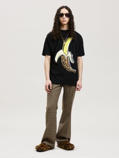 Camiseta Palm Angels Leopard Banana Classic Tee Hombre Negras Amarillo | ES-345172