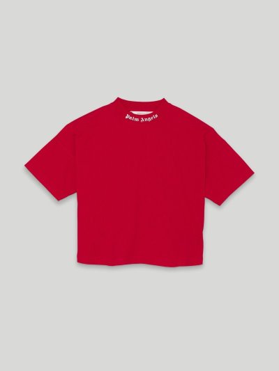 Camiseta Palm Angels Logo T Shirt Niños Rojas Blancas | ES-120812