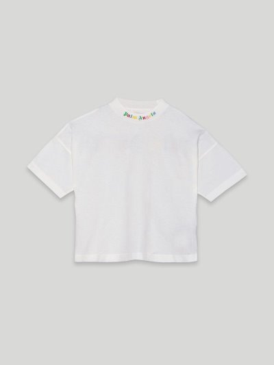 Camiseta Palm Angels Logo T Shirt Niños Blancas Multicolor | ES-160815