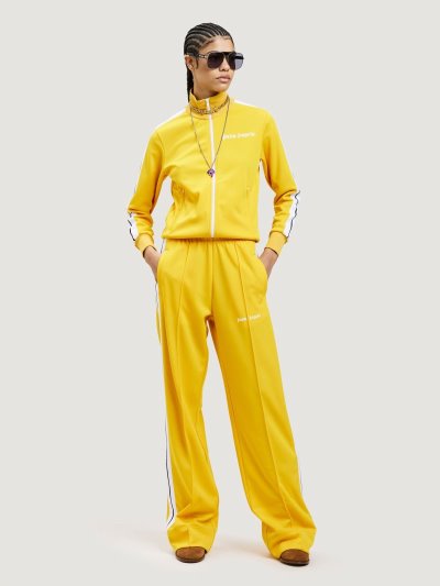 Pantalones Deportivos Palm Angels Loose Pista Pants Mujer Amarillo Blancas | ES-092074