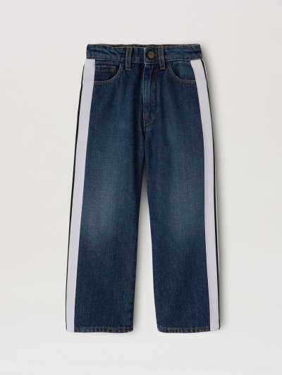 Pantalones Palm Angels Medium Wash Pista Denim Pants Niños Azules | ES-512302