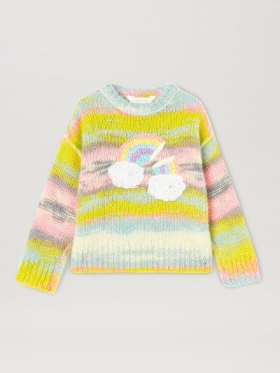 Prendas De Punto Palm Angels Rainbow Crewneck Sueter Niños Multicolor | ES-696403