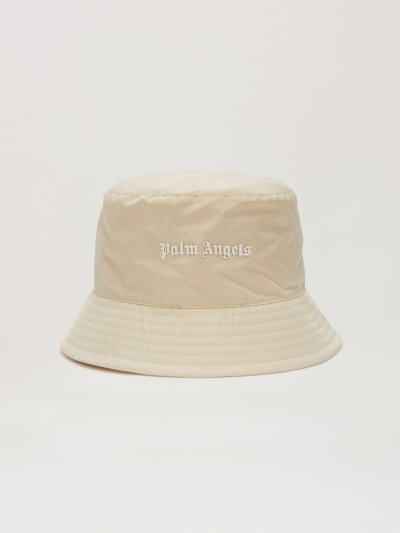 Sombreros Palm Angels Classic Logo Bucket Hats Mujer Beige Blancas | ES-933799