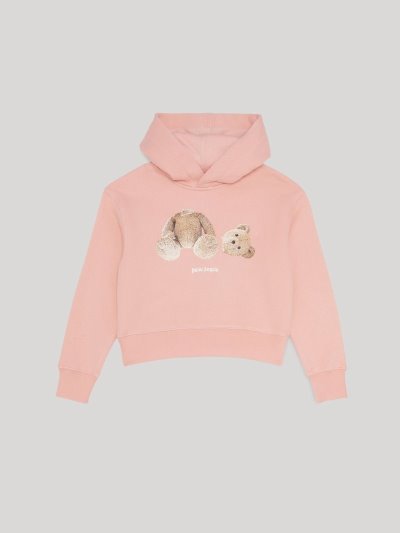 Sudadera Con Capucha Palm Angels Bear Hoodie Niños Rosas Marrones | ES-524481