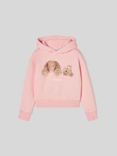 Sudadera Con Capucha Palm Angels Bear Hoodie Niños Rosas Marrones | ES-815595