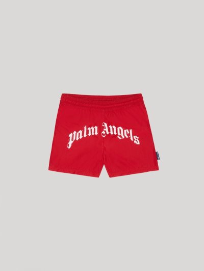 Swim Shorts Palm Angels Beachwear Pants Niños Rojas Blancas | ES-511102