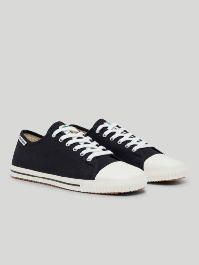 Zapatillas Palm Angels Bajas Square Vulcanized Sneakers Hombre Negras Blancas | ES-517531