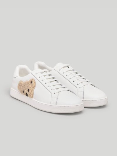 Zapatillas Palm Angels Bajas Teddy Bear Tenis Sneakers Hombre Blancas Marrones | ES-970777