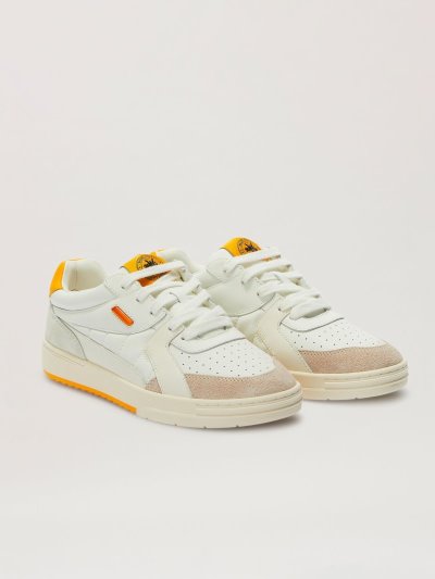 Zapatillas Palm Angels Bajas University Sneakers Hombre Blancas Amarillo | ES-627955